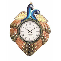RoyalsCart Peacock Analog Wall Clock, Multi