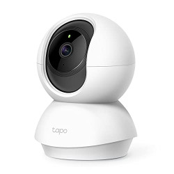 Tapo TP-Link C200 360 2MP 1080p Full HD Pan/Tilt Home Security Wi-Fi Smart Camera| Alexa Enabled| 2-Way Audio| Night Vision| Motion Detection| Sound and Light Alarm| Indoor CCTV White