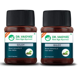 DR. VAIDYA'S new age ayurveda Giloy (Guduchi) Capsules | Pack of 2 | 30 Capsules Each | Immunity Booster | Aids in Blood Purification | Supports Liver Function | Improves Digestion & Immune System