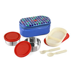 Cello Big Bite 3 Container Lunch Packs, Blue