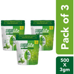 Sugarlite 50% Less Calories Sugar Sugar(1500 g, Pack of 3)
