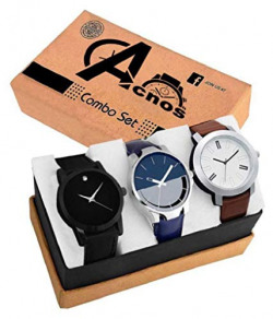 Acnos Premium Analogue Men's Watch (Pack of 3) 