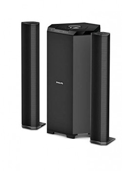 Philips Audio MMS8085B/94 2.1 Channel 80W Multimedia Speaker System with Convertible Soundbar & Multi-Connectivity Option (Black)