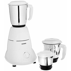 Amazon Brand - Solimo 500W Mixer Grinder (ISI certified) with 3 Jars