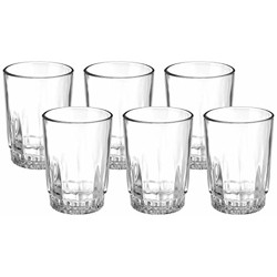 Amazon Brand - Solimo Juice/Water Glass Set (Transparent , 200ml) - 6 Pieces
