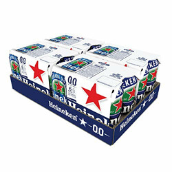 Heineken 0.0 % Non Alcoholic Lager Beer - Zero Dot Zero Can 24 Pack, Lager Beer 0.0, 24 x 330ml