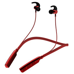 boAt Rockerz 235V2 Wireless Headset with ASAP Charge Technology, Immersive Audio, Up to 8H Playback, Bluetooth V5.0, Call Vibration Alert, Magnetic Eartips and IPX5 Water & Sweat Resistance (Red)