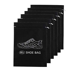 Lify Travel Shoe Bags, Portable Travel Shoe Tote Bags - Packing Organizers for Men and Women- Plain- Pack of 6 Piece