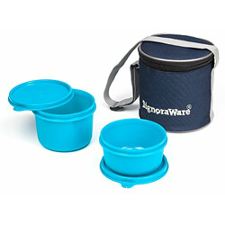 Signoraware Executive Small Lunch Box with Bag, 15cm, T Blue
