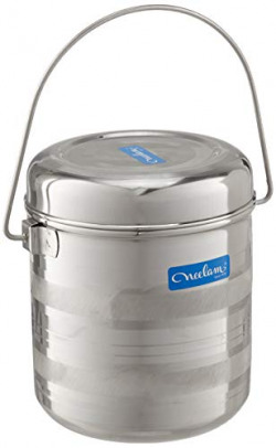 Neelam Stainless Steel 15 22G Diamond RDD Milk Pot, 3650 ml, Silver