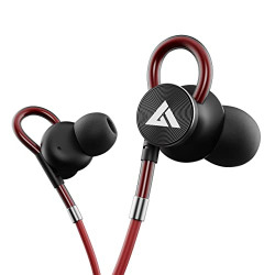 Boult Audio Bassbuds Loop Wired in Ear Earphones with Mic, Customizable Ear Loop and 12Mm Powerful Driver for Extra Bass (Red)