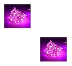 Tu Casa DW-426 - LED Copper Wire String Light Battery Operated - 5 Mtrs - Purple - Set of 2