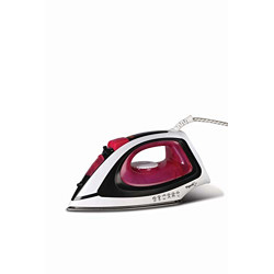 Pigeon by Stovekraft Vigour Max Steam Iron Press Box. Automatic Electric Iron for Wrinkle Free Clothes (1600 Watt, White, Red)