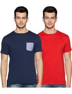 Amazon Brand - Symbol Men's Solid Regular Fit T-Shirt (SS20SYMTEE39-B_Multi-CLR4 S)