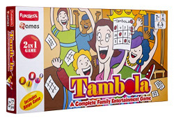 Funskool Games - Tambola 2 in 1 Game, A Complete Family Entertainment Game, Reusable Tickets, 2+ Players,for Kid 7 & Above