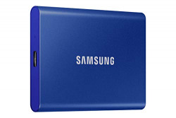 Samsung T7 1TB, Portable SSD, up to 1050MB/s, USB 3.2 Gen2 + 2mo Adobe CC Photography, Gaming, Students & Professionals, External Solid State Drive (MU-PC1T0H), Blue