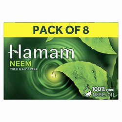 Hamam Neem Tulsi & Aloe Vera Soap, 150 g (Pack of 8)