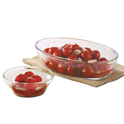 Borosil Klip & Store Glass Container Set, 170ml, Set of 2, Clear