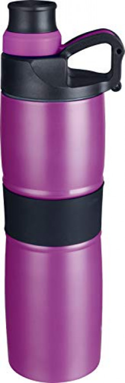 Signoraware Starlene Stainless Steel Vacuum Flask Bottle, 600ml, Purple
