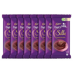 Cadbury Dairy Milk Silk Chocolate Bar, 64 Gram (Pack Of 8)