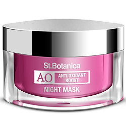 StBotanica Anti Oxidant Boost Over Night Mask, 50g - For Clear & Radiant Skin (Night Cream + Overnight Mask)