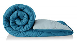 Amazon Brand - Solimo Microfibre Reversible Comforter,Single(Ocean Blue And Mild Blue,300 Gsm),300 TC | TC - 300