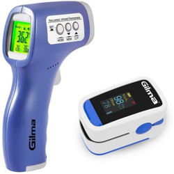 gilma 14558-14567 Infrared Thermometer and Pulse Oxymeter Thermometer(Blue)