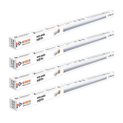 Bajaj Ivora 20W LED Tubelight | 2000 Lm LED Tubelight | Round LED Batten (White, Pack of 4)