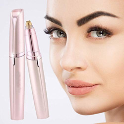 BLOOM HOUSE™ Women's Portable Safe Painless Electric Eyebrow Trimmer Hair Remover Eyebrow, Face, Lips, Nose Removal with Light for Women