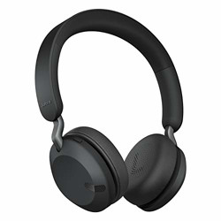 Jabra Elite 45h, On-Ear Wireless Headphones with Up to 50 Hours of Battery Life, Superior Sound with 40mm Speakers, Compact & Lightweight -Titanium Black, Designed in Denmark