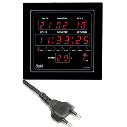 Ajanta Quartz Digital Red LED Sqare Wall Clock OLC - 302 (25.4 cm x 25.4 cm x 3.5 cm)