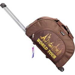 INDIAN RIDERS 20 inch/50 cm (Expandable) World Tour trolley Bag (BROWN) Check-in Luggage - 23 inch