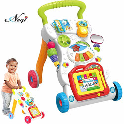 Negi Children Musical Walker, Push & Pull Toy for Toddlers & Kids, Baby Activity Walker Toy Comes with Two Patterns : Sit and Play, Stand and Walk.(Children Music Walker)