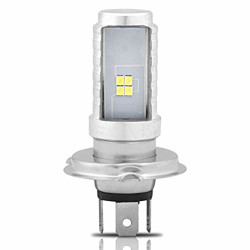 AllExtreme EXH4B1P H4 High Brightness COB LED 900Lm 12V Headlight Bulb for Cars (9W, White Light, 1 PC)