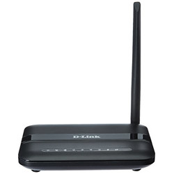 D-Link DSL-2730U Wireless-N 150 ADSL2+ 4-Port Router (Black), Works with RJ-11(Telephone Line Internet) of BSNL & MTNL