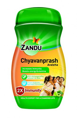 Zandu Chyawanprash Avaleha- 900g | Improves Respiratory and Digestive Health, Boosts Strength and Stamina, 2X Immunity | Enriched with 39 Vital Ayurvedic Herbs like Amla, Asvagandha,