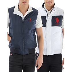 US Polo Association Men's Linen Casual Reversible Jacket (8907259219035_USJK0451_M SL_White)