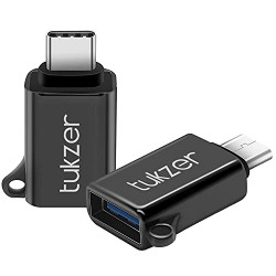 Tukzer USB C to USB Adapter, Thunderbolt 3/Type-C to USB 3.0 Adapter for Laptops, OTG Adapter for Android Phone (TZ-D2)