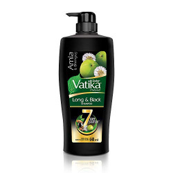 Dabur Vatika Long & Black Shampoo - 640ml | With Amla & Bhringhraj I For Shiny, Long & Black Hair | No Added Parabens | Provides Gentle Cleansing, Conditioning and Nourishment to Hair