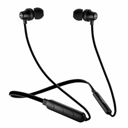 (Renewed) pTron Tangent Lite Magnetic in-Ear Wireless Bluetooth Headphones with Mic - (Black)