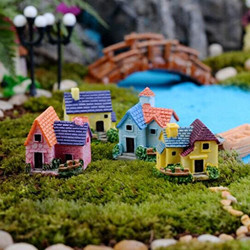 Chocozone Pack of 4 House Miniatures Garden Décor Decoration Gifts for Home