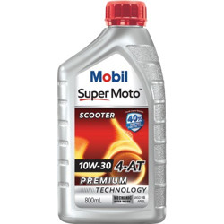 Mobil Super Moto Scooter 10W-30 4-AT Premium Technology Full-Synthetic Engine Oil(0.8 L)