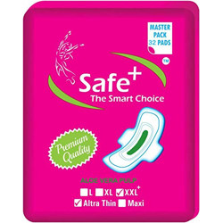 Safe Plus Ultra Night cottony Anion Sanitary Pad - XXL+-32pad