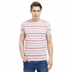 Fitz Men's Plain Regular fit T-Shirt (S19TS7001ERD_XL_Red X-Large)