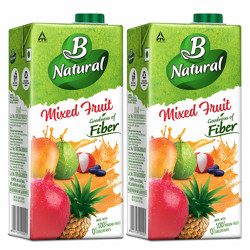 B Natural Mixed Fruit Juice, 1L (Pack of 2)