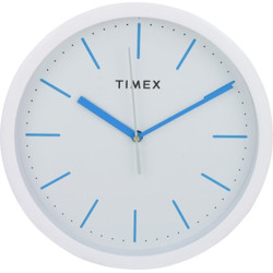 Timex Analog 25.4 cm X 25.4 cm Wall Clock(White, With Glass)