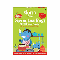 Slurrp Farm Organic Sprouted Ragi Powder | Instant Healthy Wholesome Food, 250 G