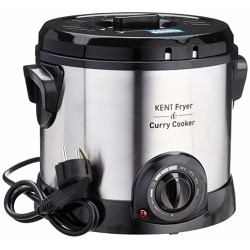KENT - 16001 Fryer and Curry Cooker 1500-Watt (Steel Grey)