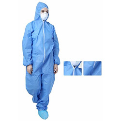 AJSCOP PPE Kit Medical Personal Protective Equipment kit 70GSM- PPE kit (Blue)