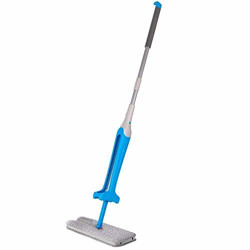 Switch n Clean Washable 360 Degrees Double Sided Flat Mop Hands-Free Floor Cleaning Tool (Blue)